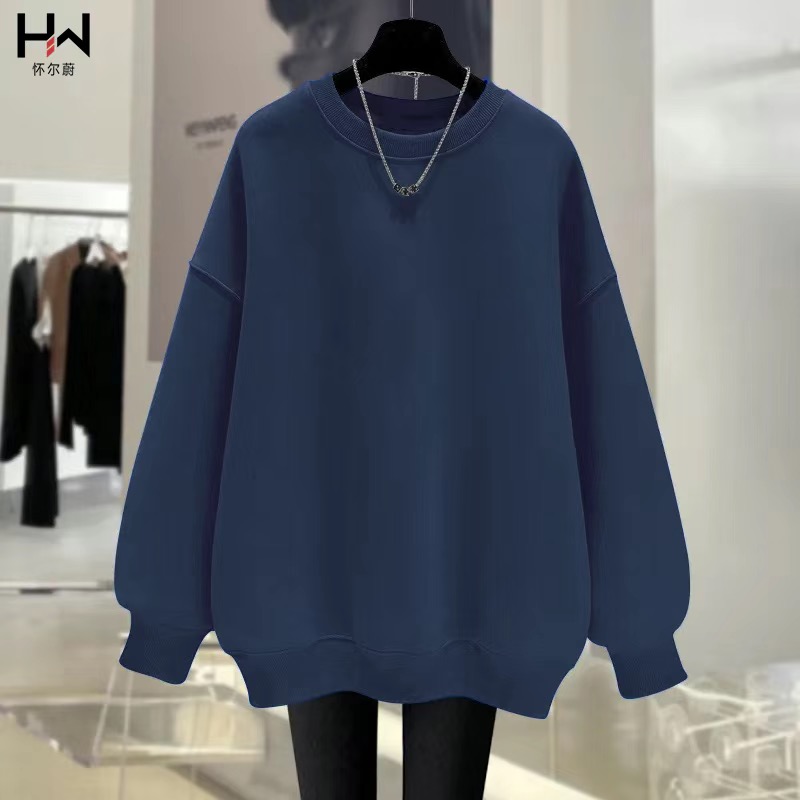 Ladies Round Neck Sweatshirt Women Autumn Long Sleeve Top